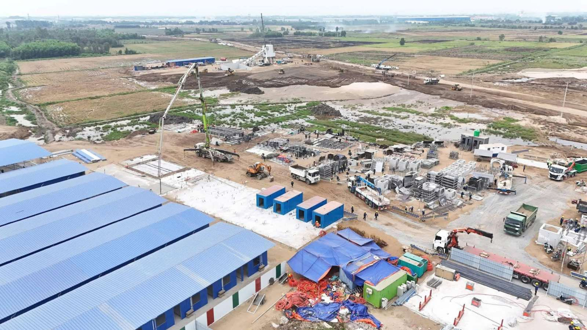 Tiến độ xây dựng thực tế Vinhomes Hóc Môn