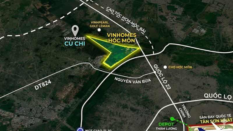 Vị trí Vinhomes Hóc Môn ở đâu?